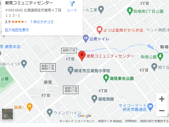 潮見コミュニティセンター　地図