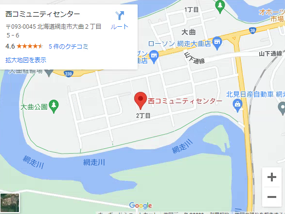 西コミュニティセンター　地図