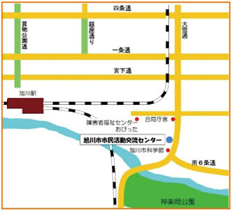 市民活動交流センターＣｏＣｏＤｅ　地図