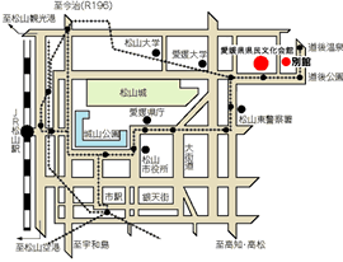 愛媛県県民文化会館　地図