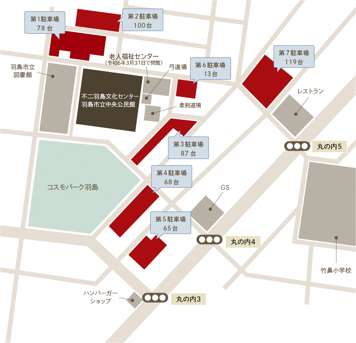 不二羽島文化センター　地図