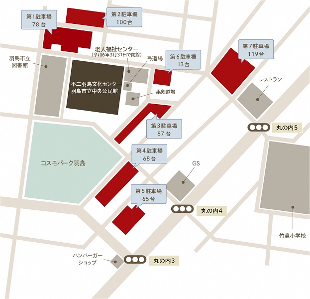 羽島市立中央公民館　地図