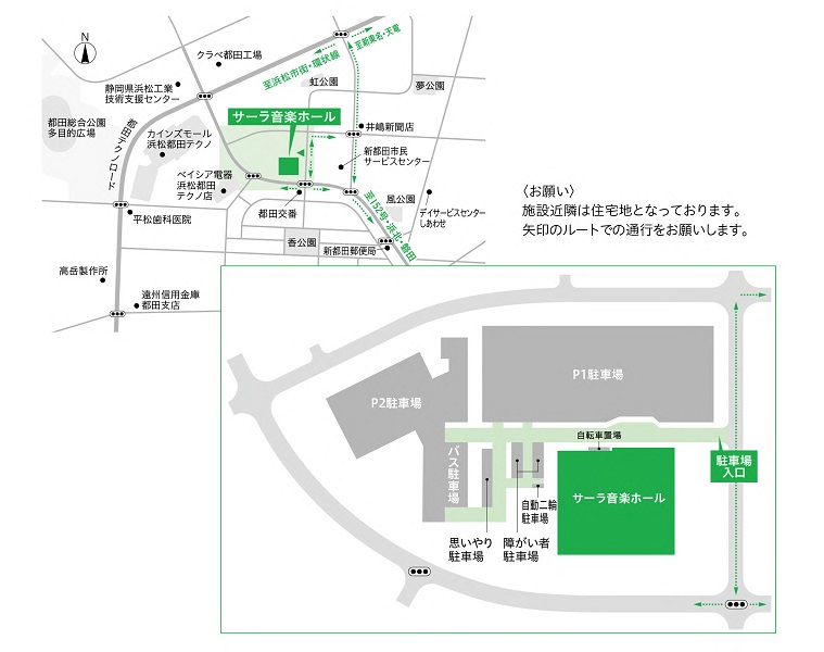 サーラ音楽ホール（市民音楽ホール）　地図