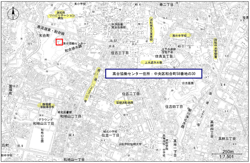 高台協働センター　地図