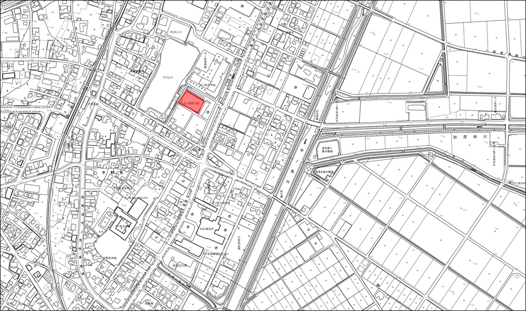 かほく市宇ノ気新化館　地図
