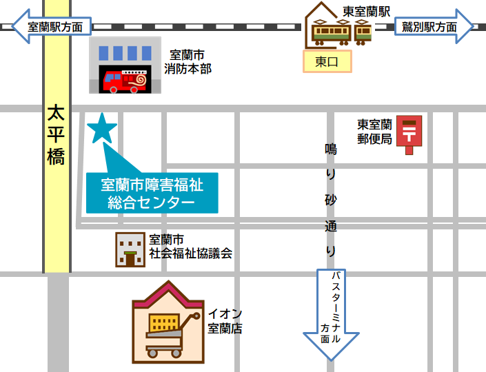障害者総合福祉センター（ぴあ216）　地図