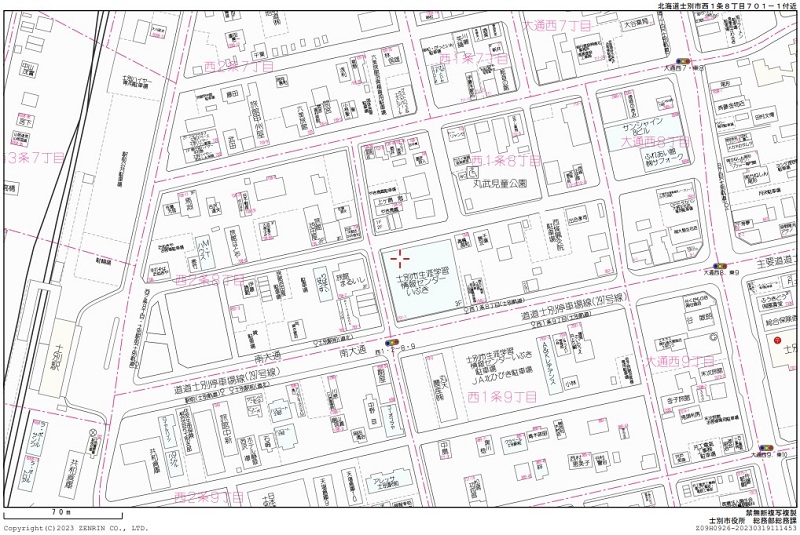 士別市生涯学習情報センター　地図
